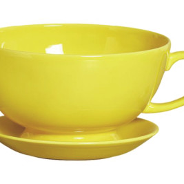 Conjunto xícara amarela GG