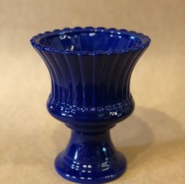 Vaso cerâmica azul royal M