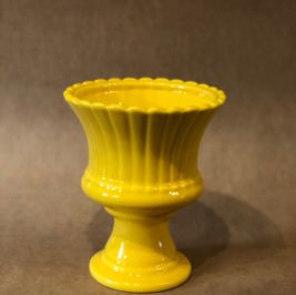 Vaso cerâmica amarelo M