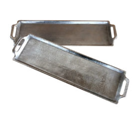 Bandeja prata em alumínio com alça P (unidade)