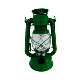 Lanterna lamparina verde com LED (sem pilhas)